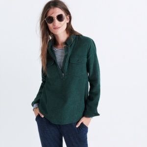 Madewell Flannel Zip-Front Popover Shirt
